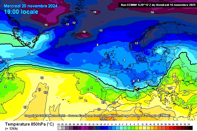 P4Estacions's tweet photo. Doncs sembla que ens podria agafar pels pels una nevada de nord  🌨️ de cara a dimecres que ve (encara per confirmar).

Gran part d’europa si que quedarà afectada per una massa freda 🥶 d’origen àrtic/polar que portarà neu a molts punts. 

#Projecte4Estacions https://t.co/uIe2E4ENj8