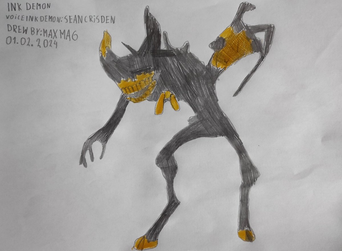 MAX MAG (@maxmag63010881) on Twitter photo Sean Crisden voice of Ink Demon from #BendyAndTheDarkRevival he's amazing! I send two great arts in 2 Years Anniversary BATDR!😈😀👍🖤💛
<a href="/Bendy/">Bendy</a>, <a href="/erinsvoice/">Erin Lehn</a>, <a href="/LaurenSynger/">Lauren Synger</a>, <a href="/erikbraa/">Erik Braa</a>, <a href="/LaniMinella/">Lani Minella</a>, <a href="/seancrisden/">Sean Crisden</a>, <a href="/DavesVoice911/">Dave Rivas</a>, <a href="/allymurphyvoice/">Ally Murphy</a>, <a href="/themeatly/">theMeatly</a>, <a href="/Truth_Surge/">TruthSurge</a>, #BENDY Sean Crisden voice of Ink Demon from #BendyAndTheDarkRevival he's amazing! I send two great arts in 2 Years Anniversary BATDR!😈😀👍🖤💛
<a href="/Bendy/">Bendy</a>, <a href="/erinsvoice/">Erin Lehn</a>, <a href="/LaurenSynger/">Lauren Synger</a>, <a href="/erikbraa/">Erik Braa</a>, <a href="/LaniMinella/">Lani Minella</a>, <a href="/seancrisden/">Sean Crisden</a>, <a href="/DavesVoice911/">Dave Rivas</a>, <a href="/allymurphyvoice/">Ally Murphy</a>, <a href="/themeatly/">theMeatly</a>, <a href="/Truth_Surge/">TruthSurge</a>, #BENDY