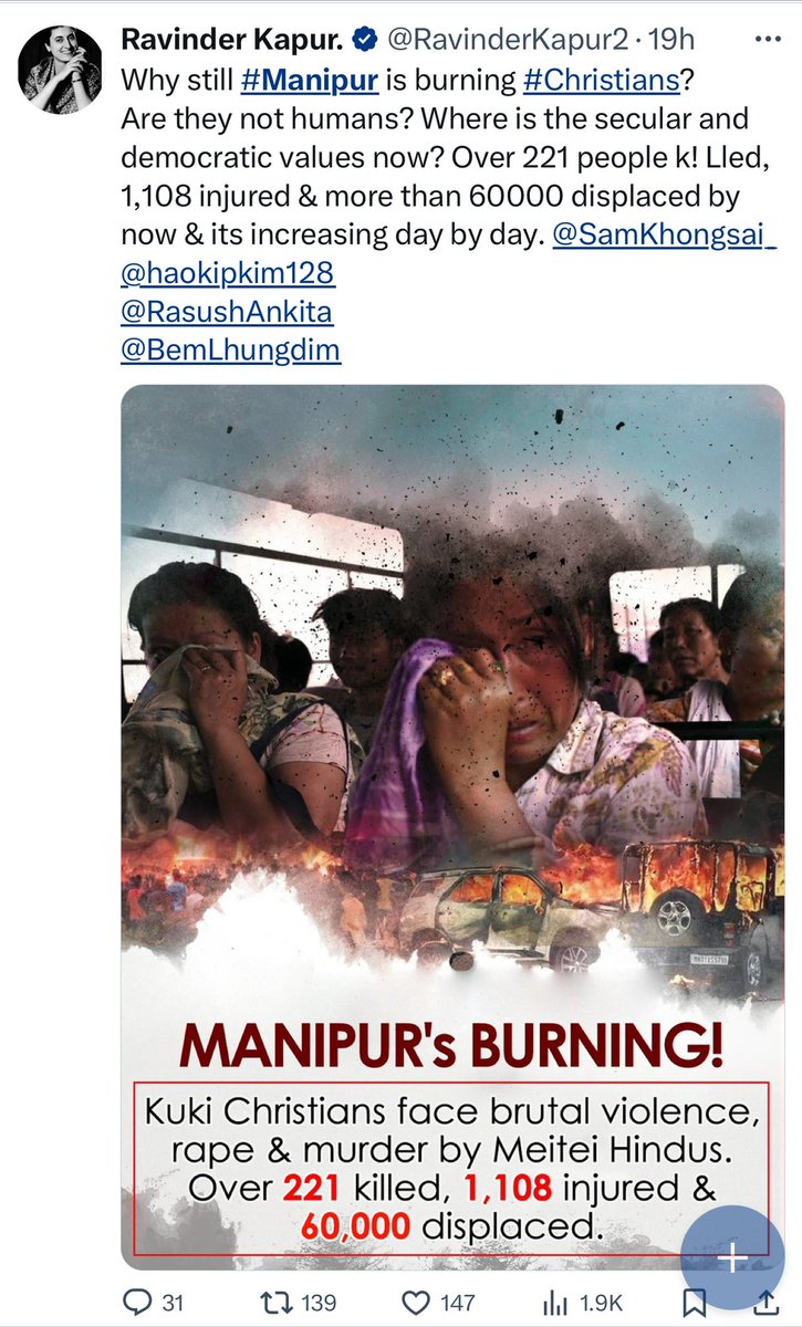 Bikramjit Kangabam (@bikramjitmk) on Twitter photo ๐จ๐๐ก๐จ ๐๐ซ๐ ๐ญ๐ก๐ ๐ซ๐๐๐ฅ ๐ฏ๐ข๐๐ญ๐ข๐ฆ๐ฌ โ๏ธ <a href="/RavinderKapur2/">Ravinder Kapur.</a>
The picture says all. You are ๐ฉ๐ซ๐๐ฌ๐๐ง๐ญ๐ข๐ง๐ ๐ญ๐ก๐ ๐ฉ๐ข๐๐ญ๐ฎ๐ซ๐ ๐จ๐ #๐๐๐ข๐ญ๐๐ข ๐ฐ๐จ๐ฆ๐๐ง ๐๐๐ข๐ง๐ ๐๐ฏ๐๐๐ฎ๐๐ญ๐๐ ๐ข๐ง ๐ ๐ฉ๐๐ซ๐ ๐ฆ๐ข๐ฅ๐ข๐ญ๐๐ซ๐ฒ ๐ฏ๐๐ก๐ข๐๐ฅ๐, ๐๐ฌ #๐๐ฎ๐ค๐ข ๐จ๐๐ก๐จ ๐๐ซ๐ ๐ญ๐ก๐ ๐ซ๐๐๐ฅ ๐ฏ๐ข๐๐ญ๐ข๐ฆ๐ฌ โ๏ธ <a href="/RavinderKapur2/">Ravinder Kapur.</a>
The picture says all. You are ๐ฉ๐ซ๐๐ฌ๐๐ง๐ญ๐ข๐ง๐ ๐ญ๐ก๐ ๐ฉ๐ข๐๐ญ๐ฎ๐ซ๐ ๐จ๐ #๐๐๐ข๐ญ๐๐ข ๐ฐ๐จ๐ฆ๐๐ง ๐๐๐ข๐ง๐ ๐๐ฏ๐๐๐ฎ๐๐ญ๐๐ ๐ข๐ง ๐ ๐ฉ๐๐ซ๐ ๐ฆ๐ข๐ฅ๐ข๐ญ๐๐ซ๐ฒ ๐ฏ๐๐ก๐ข๐๐ฅ๐, ๐๐ฌ #๐๐ฎ๐ค๐ข
