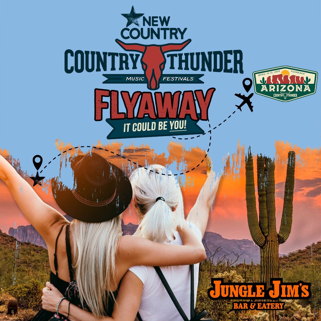New Country NL (@nlnewcountry) on Twitter photo Win a trip for two to Country Thunder Arizona! Add your name to the list… newcountrynl.ca/country-thunde…
New Country’s Festival Flyway is brought to you by <a href="/JungleJimsCorp/">Jungle Jim's Eatery</a>. Win a trip for two to Country Thunder Arizona! Add your name to the list… newcountrynl.ca/country-thunde…
New Country’s Festival Flyway is brought to you by <a href="/JungleJimsCorp/">Jungle Jim's Eatery</a>.
