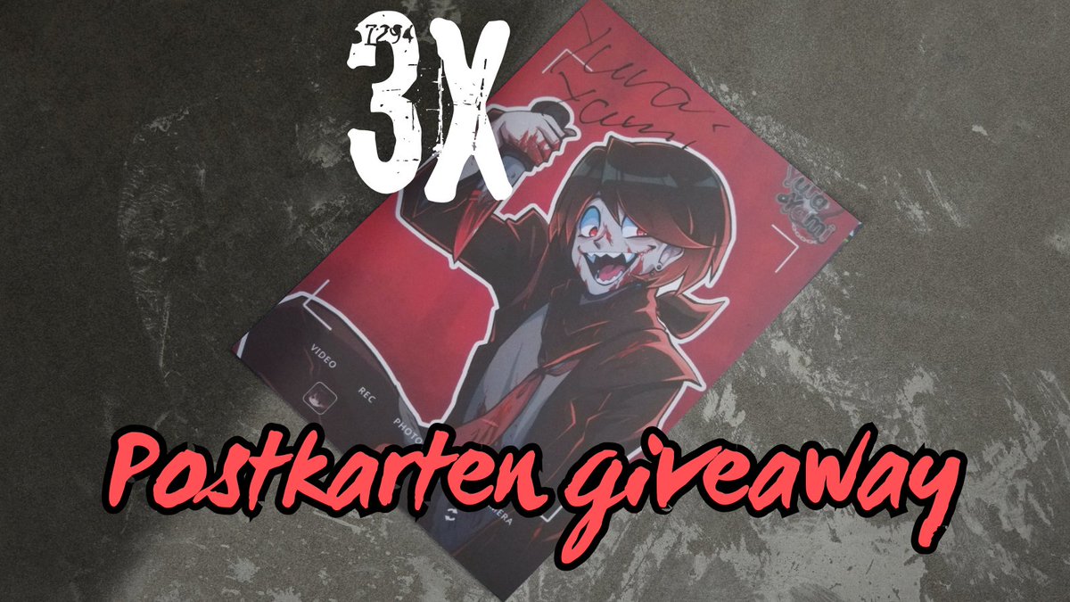 Nvm. ich mach es einfach

Verlose 3 Postkasten, was ihr machen müsst:
- liken
- retweet
- irgendwas gruseliges kommentieren

Löse es am 20.11 auf.