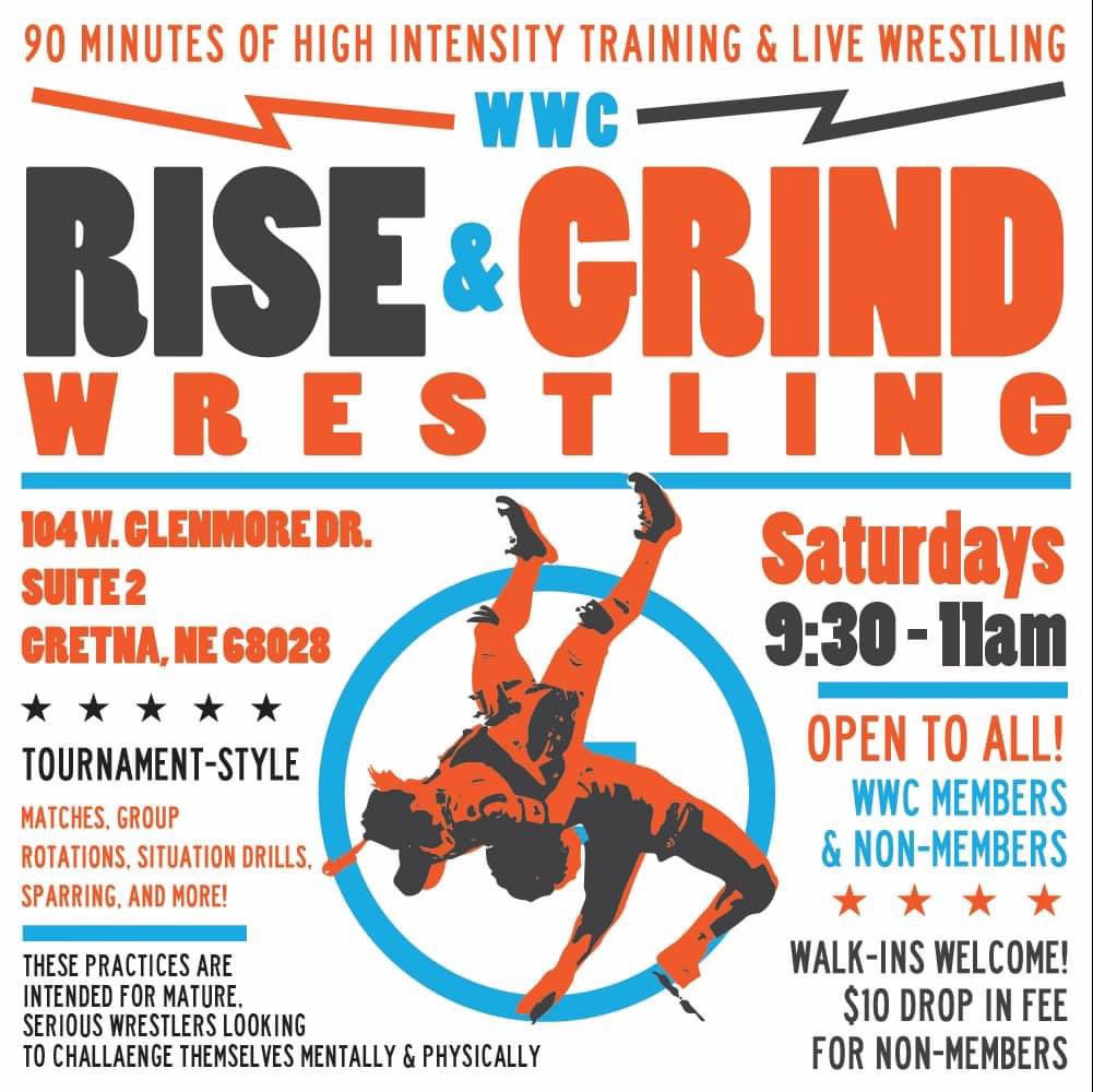 WWC365's tweet photo. No tournaments around town this weekend? $10 drop ins to WWC Rise & Grind, every Saturday. Get up. Get some matches. Get home. Enjoy your weekend!! #WWC365 #comegrind https://t.co/cyFfI8Qlhn