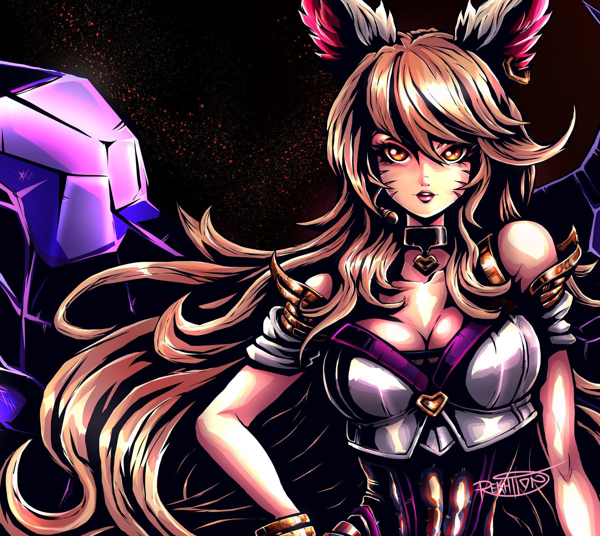 Rekhtion's tweet photo. K/DA Ahri by Rekhtion ⚡️ 058

"Don’t you trust me?"
Follow Me: @rekhtion

#KDA #Ahri #Fanart
#KDA #LeagueOfLegends #Kpop #Aesthetic
#rekhtion #arte #ilustracion #artista #dibujo #inspiracion #artedigital #creatividad #clipstudiopaint #wacom https://t.co/bX18ImRWJj