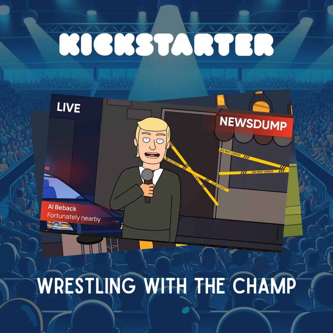 thechamppod's tweet photo. DAY 3 BREAKING NEWS - We're nearly at 10% 👏

To get noticed by Kickstarter, we need to hit 20% by the end of Sunday.

Help us land a flying elbow drop on our targets, Macho Man-style, so we can get on with making the show!

Support the funniest ride in wrestling from £5 / $5 ⬇️

https://t.co/GGcPGdKz7M