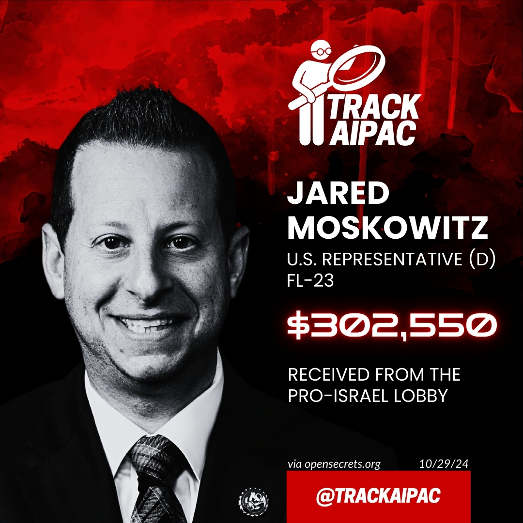 TrackAIPAC's tweet photo. @RepMoskowitz #GenocideJared wants to CRIMINALIZE criticism of a foreign government! This is an unconstitutional assault on free speech! 

Demand your senators REJECT this bill! 
https://t.co/0yhkJ13yAA https://t.co/AsZDdyV00J
