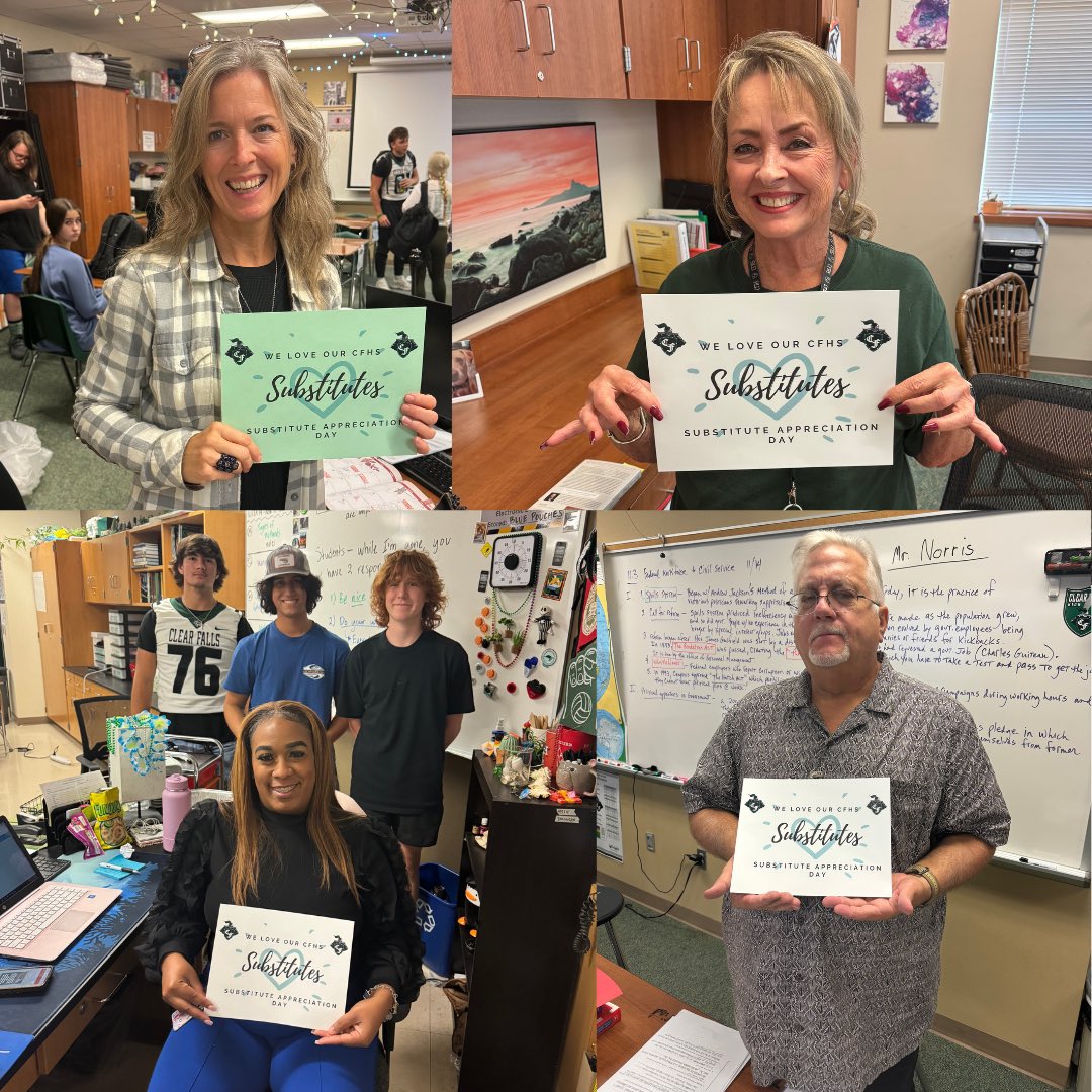 🍎📚 Happy Substitute Educator’s Day! Today, we celebrate the incredible substitutes at CFHS who ensure our students continue to learn at high levels, even when their regular teachers are away. Thank you for your invaluable contributions to our school community! 🏰👏 #GoKnights