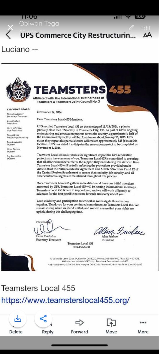 UltimateMarc99's tweet photo. @Teamsters Thanks guys https://t.co/k59u16q0gm