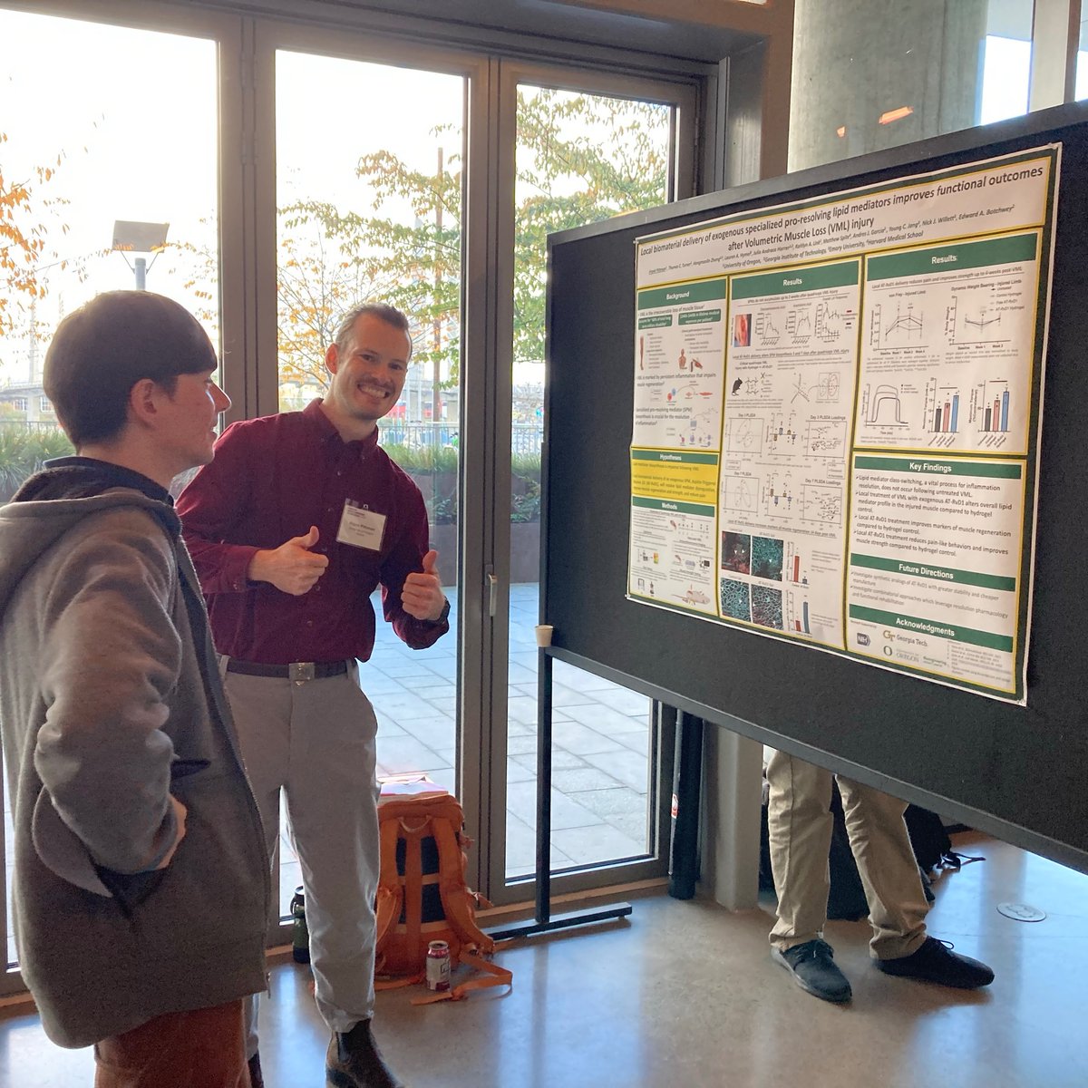 UOKnightCampus's tweet photo. The poster sessions during this year's Oregon Bioengineering Symposium @ohsunews showcase the innovative work of @uoregon #KnightCampus students shaping the future of the field. https://t.co/XdmPUUVaXt #KnightCampusBioE #UOResearch https://t.co/ig1CFDF3Nh