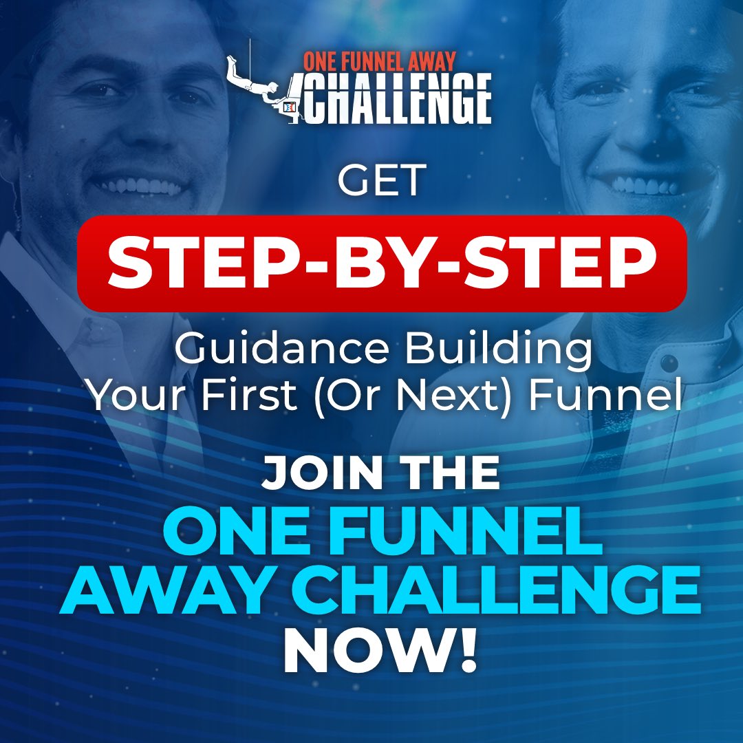 PromotionsHM's tweet photo. 🔥 The NEW 'One Funnel Away' Challenge is here—better than ever! Learn proven funnel-building tactics from Russell Brunson &amp; Trey Lewellen. Choose EXPERT or ECOM and watch your business grow! 🌱 #OFAChallenge #Marketing #OnlineBusiness

📌 https://t.co/y5UO6jWn5e https://t.co/h3n1NYoBrC