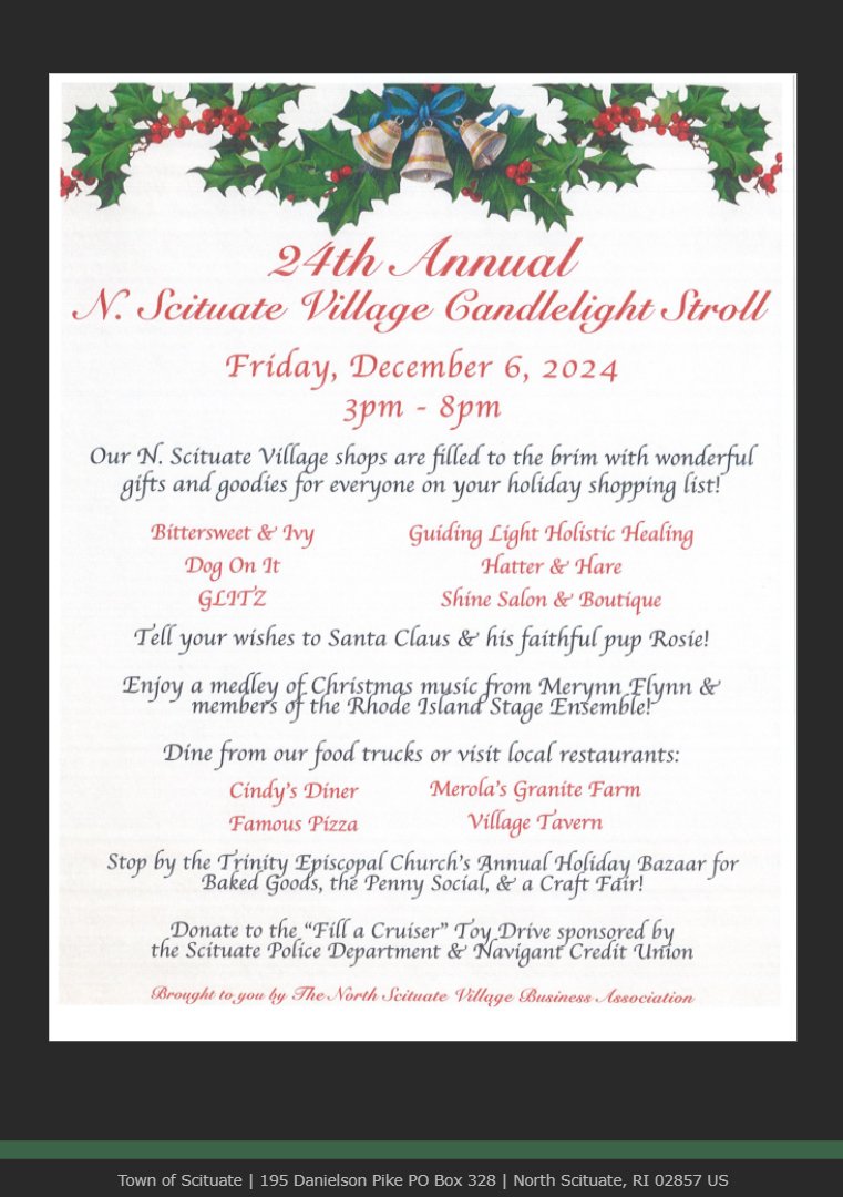 rhodeislander's tweet image. The most normie and wholesome town in Rhode Island has more wholesome events for the normies heading into the Christmas season.