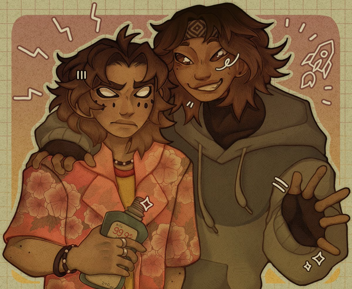 curiousrabb1t's tweet image. I feel like they’d be brothers in another universe #obl #mouthwashinggame