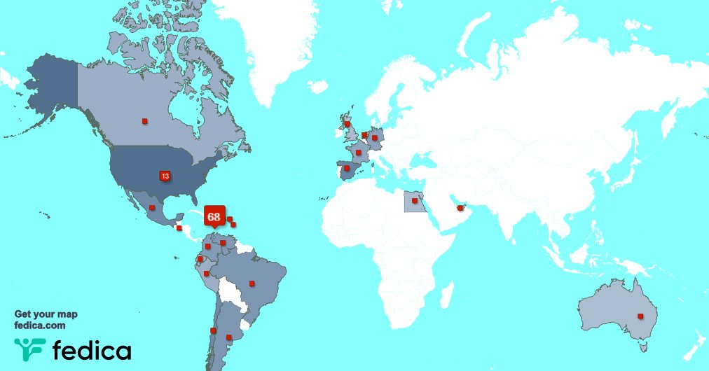Tengo 13 nuevos seguidores, desde República Dominicana 🇩🇴, y más durante la última semana fedica.com/!elsabaez
