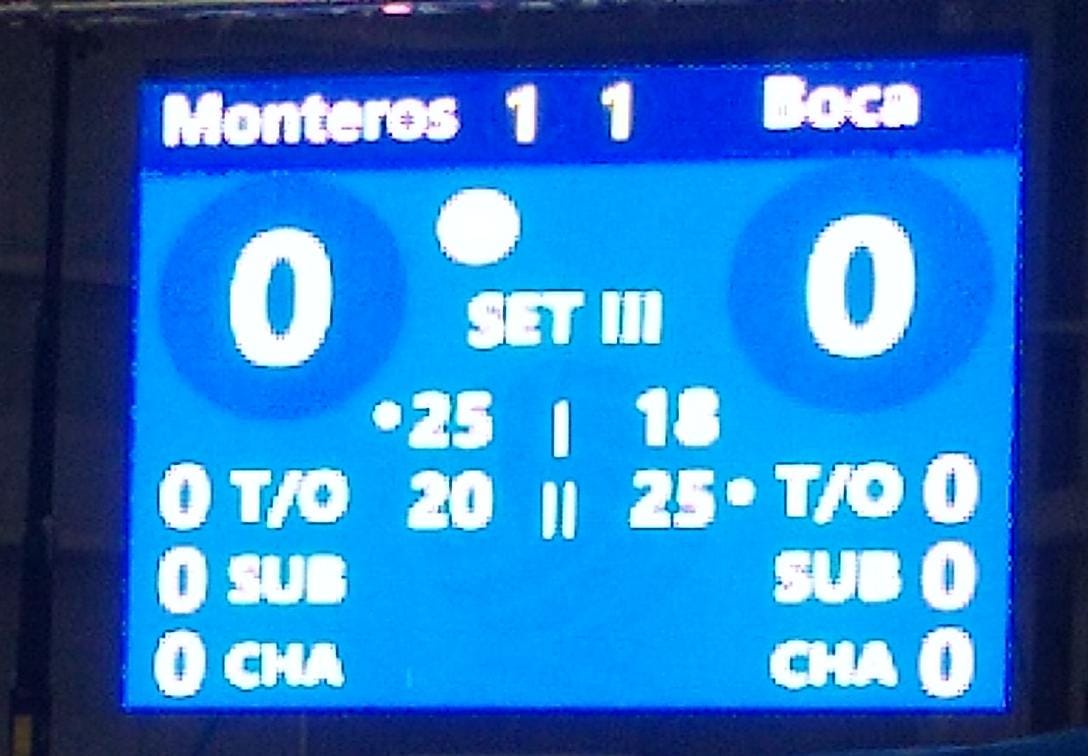 XeneizeVoley's tweet photo. #LVARUS
#Tour1
#Partido1
🔚 Final del segundo set 
El Xeneize logra igualar las acciones.
#VamosBoca 💙💛💙🏐💪🏻 https://t.co/BhMtK2msQr