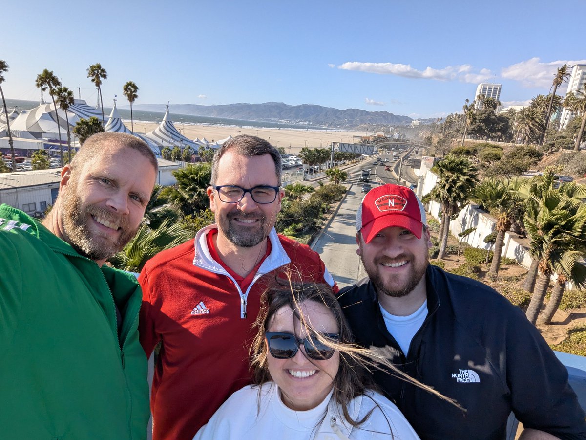 ScottKoepsell's tweet photo. I am in Santa Monica today. The number of Husker fans traveling here and supporting OUR team warms my heart. GBR! https://t.co/D3DVR36u22
