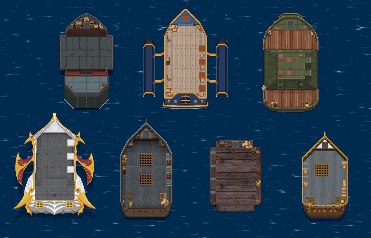 I'm pleased to present the most important graphical update to Reclaim the Sea since the first demo. This update focuses primarily on the addition of many new ships.
A new ship, the Gearwright, is also unlockable and playable in the demo. Test it out!
steamcommunity.com/games/2096860/…