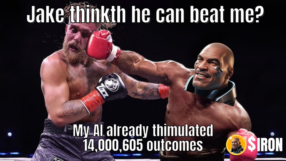 CryptoxAI123's tweet image. AI Mike Tyson: Predicting Fights &amp;amp; Charts With 99.9% Accuracy #memecoin $IRON #MikeTyson #MikeTysonVsJackPaul #TysonvsPaul