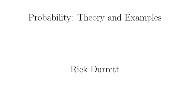 Rick Durrett's 