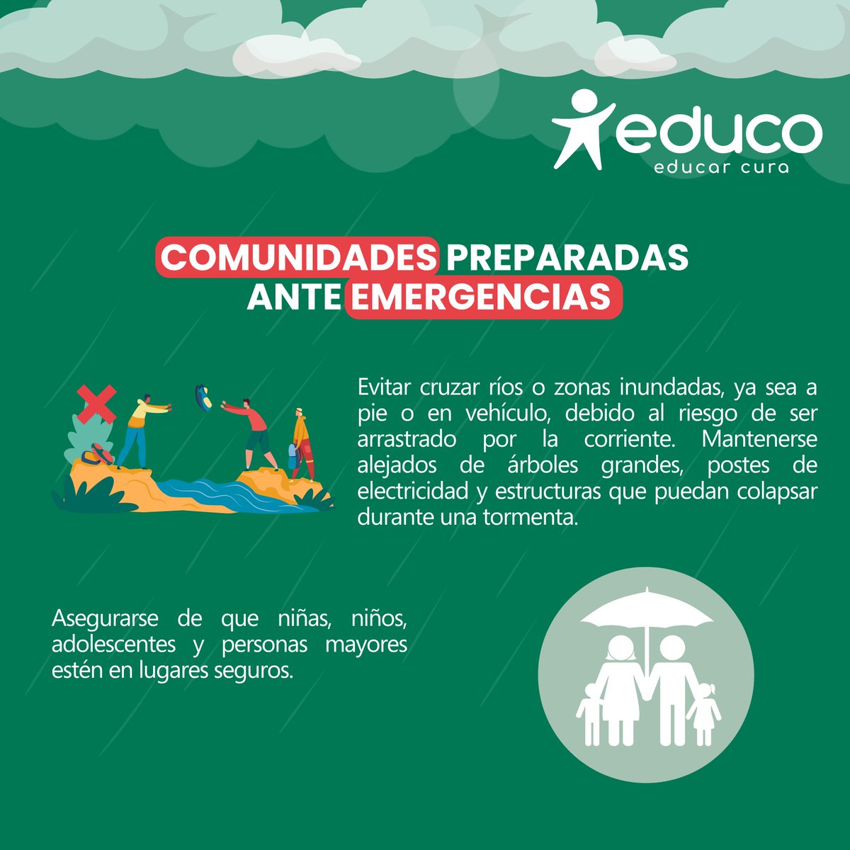 ✨ Ante una tormenta tropical, mantén la calma y prepárate 🌧️🌪️

✅ Infórmate con <a href="/SINAPRED/">SINAPRED</a> y @INETER.
✅ Ten lista tu mochila de emergencia.

💚 La prevención salva vidas.
#Alerta #TormentaTropical #SeguridadPrimero