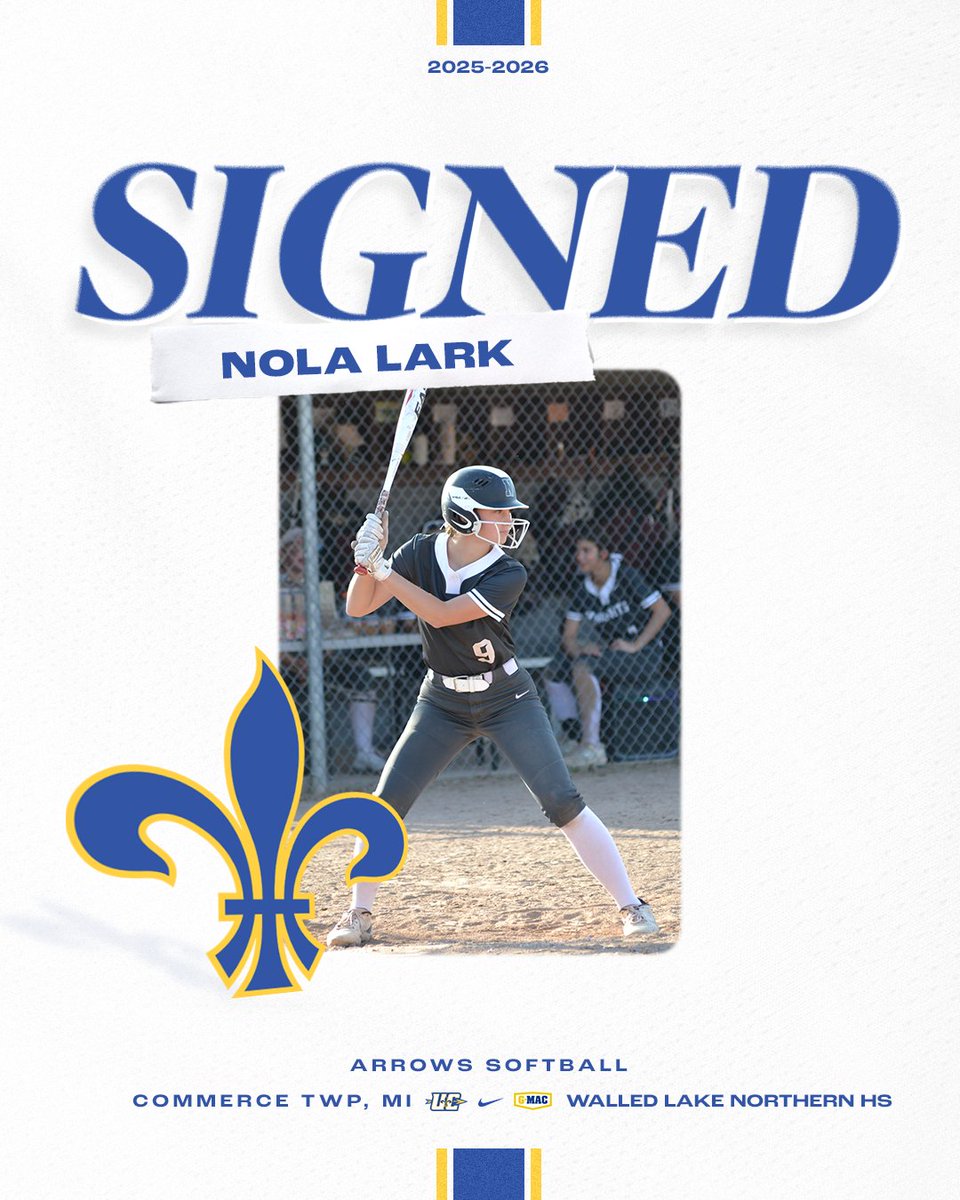 Softball signs Nola Lark! Welcome to #ArrowsNation