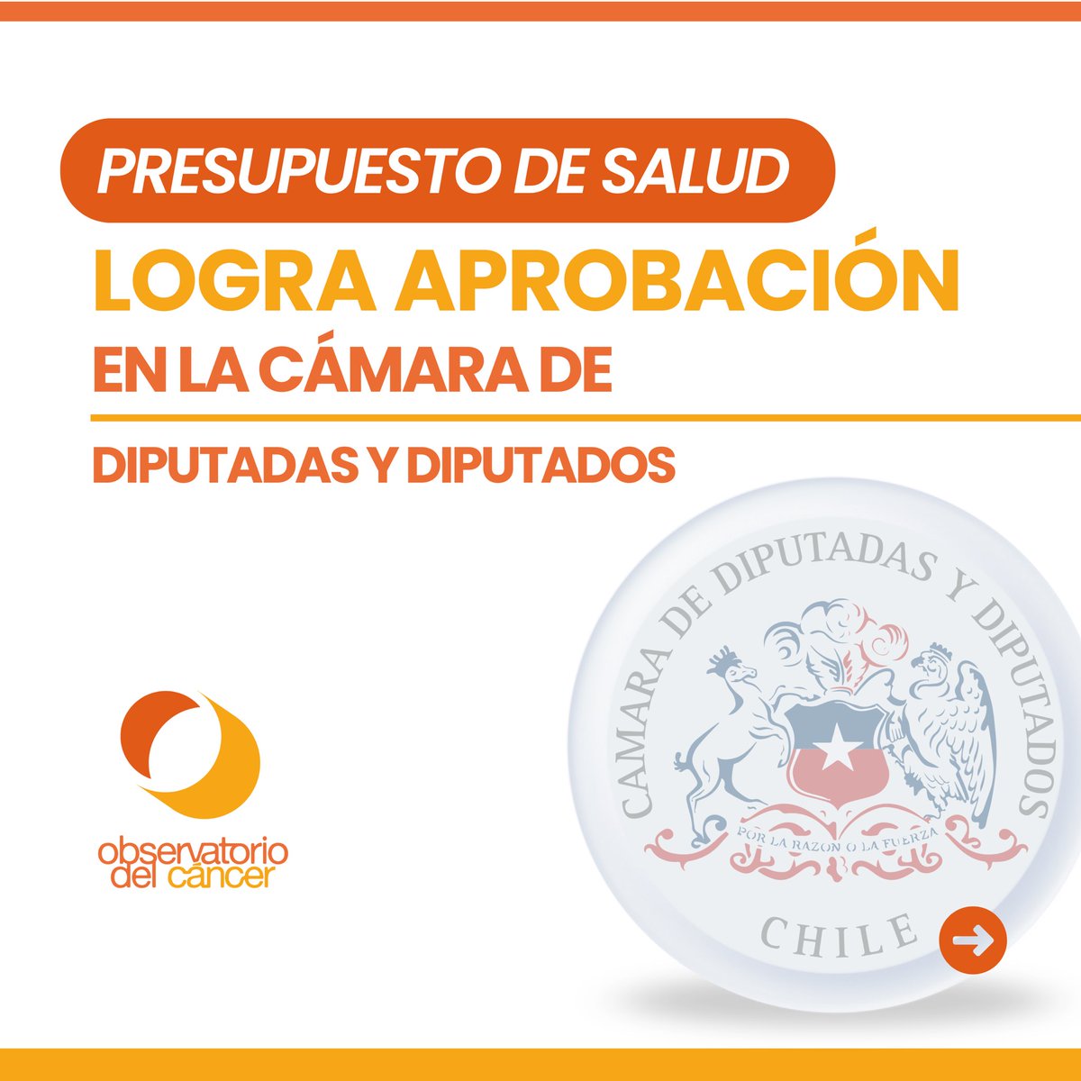 Saludamos el trabajo desplegado por las diputadas de la #BancadaRosa para integrar nuevas indicaciones en favor de los pacientes con cáncer, en el prepuesto de Salud 2025. 

Este proyecto pasa ahora al Senado donde esperamos contar con el apoyo de sus parlamentarios.