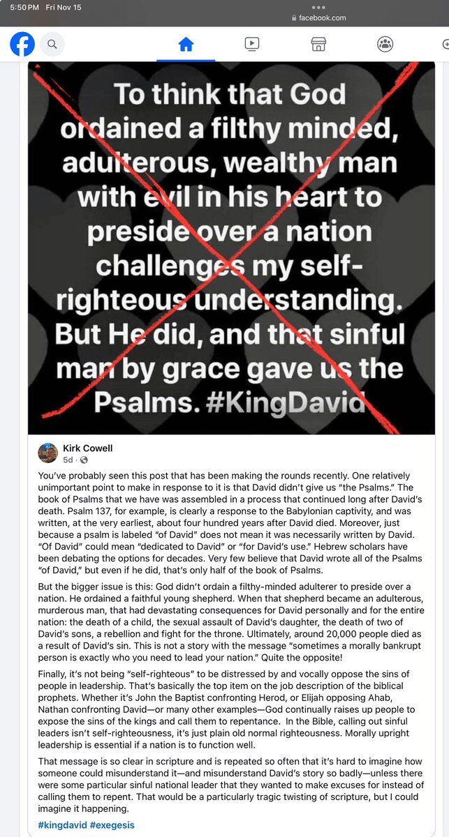 Was so excited to having something political to share on Facebook that actually felt like a spiritually edifying contribution as a pastor, but why did they have to start with a whole paragraph on the most asinine “um actually” ever recorded