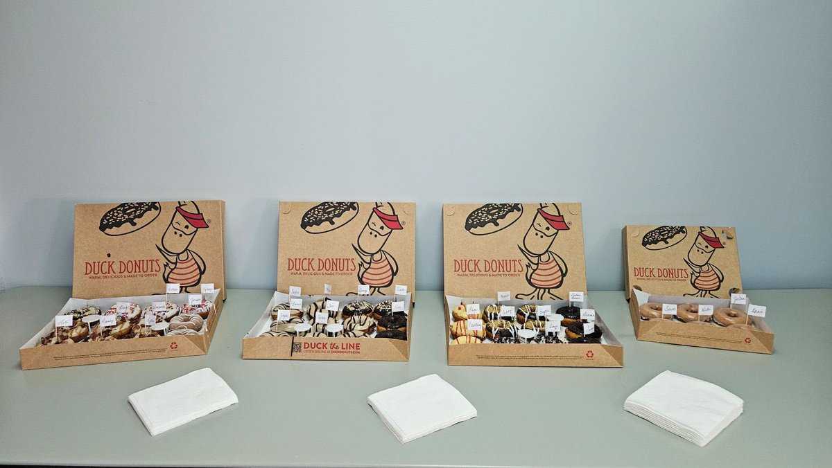 Thank you to Duck Donuts KCMO for the delicious treats this morning! We highly recommend you give them a try if you haven’t 😉