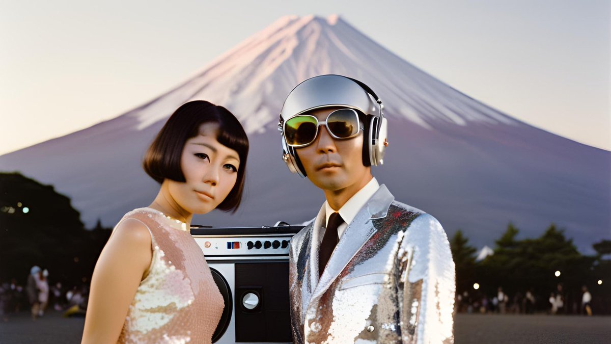 Snackhiro's tweet image. よぉ〜ッ‼️アー写好き❣️

AIさんにスナックひろのアー写をお願いしてみました。ダフトパンクやロボット刑事Kみたいなカッコいいアー写を期待してたんですが、、、

#スナックひろ　#snackhiro #AI生成画像　#演歌DJ