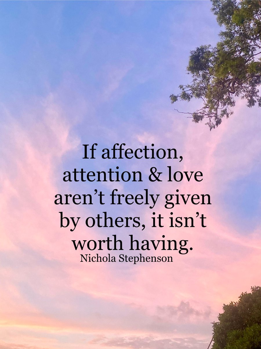 nickystevo's tweet photo. If affection, attention &amp; love aren’t freely given by others, it isn’t worth having 🫶🏻 

#positive #mentalhealth #mindset #joytrain #successtrain #ThinkBIGSundayWithMarsha #thrivetogether https://t.co/gTDm4L1UFI