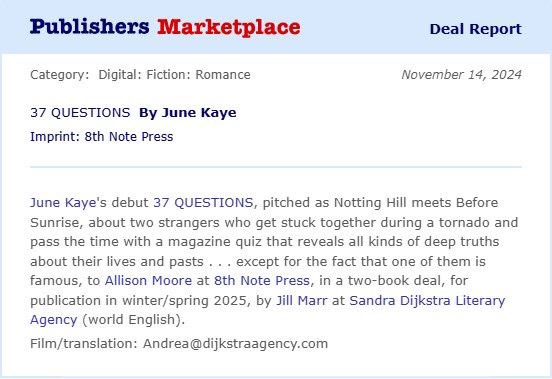 June Kaye READ 37 QUESTIONS tweet media