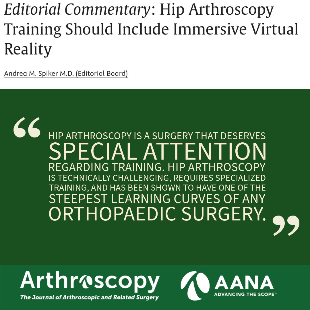ArthroscopyJ's tweet photo. Our latest Editorial Commentary discusses hip arthroscopy training techniques. #HipArthroscopy #OrthopedicTraining #SurgeryTechniques #MedicalEducation
https://t.co/RRTg458T29 https://t.co/wbxWkbC39u