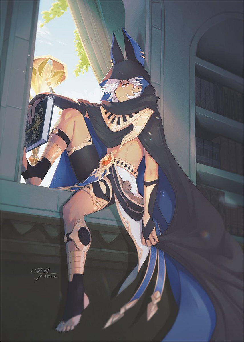 Cyno ⚡️

My contribution to <a href="/cynozine_/">Austerity: Cyno Zine ⚡ PROJECT CLOSED!</a>. Leftover sales ending Nov 18!
#genshinimpact #genshinfanart #HoYocreators #cyno #セノ