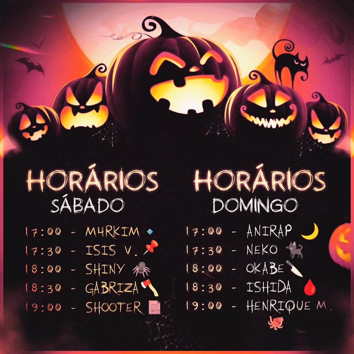 AliancaURT's tweet photo. 🎃 Atualização sobre o Drop:

Infelizmente, o @basaraoficial não poderá participar amanhã devido a questões de saúde. Mas não se preocupe! O som incrível do Basara ainda vai chegar até vocês, apenas em outro momento.
Agradecemos sua compreensão e apoio ao artista ❤️

Cronograma: https://t.co/lfMlpDBRvS