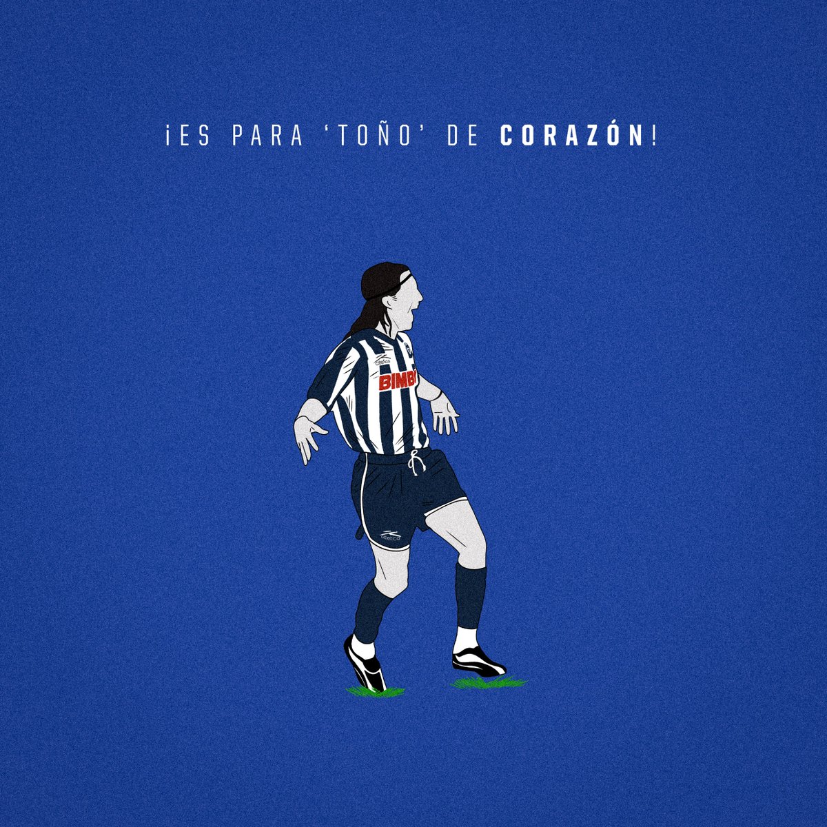 Rayados's tweet photo. Uno de nosotros #EnLaVidaYEnLaCancha y en el cielo.💙🤍

#ToñoXSiempre https://t.co/au6zNWOdpy
