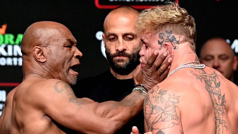 Everyone knows that there's no legit way Jake Paul wins this fight right? 
Tyson slaps him with just his forearm and turns him into a roided Wilford Brimley.