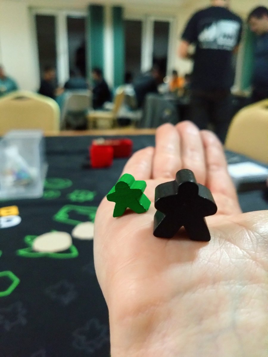 Look at this cute little green guy, still unaware of the dangers waiting for him in the wide world! :)

Seen at the legendary Designer Camp in Puszczykowo.

#meeple #cute #designercamp #boardgamedesign #gamedev #gamedesign #components #testing #boardgames #gryplanszowe