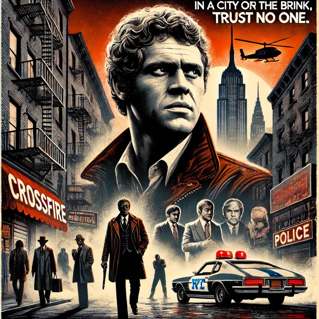 ▶️ tinyurl.com/ArtificialMcQu… ChatGPT film CROSSFIRE, 1976: McQueen stars as a detective investigating politically motivated assassinations in 1970s New York. As he uncovers corruption and conspiracy, he navigates a dangerous world where no one can be trusted #SteveMcQueen
