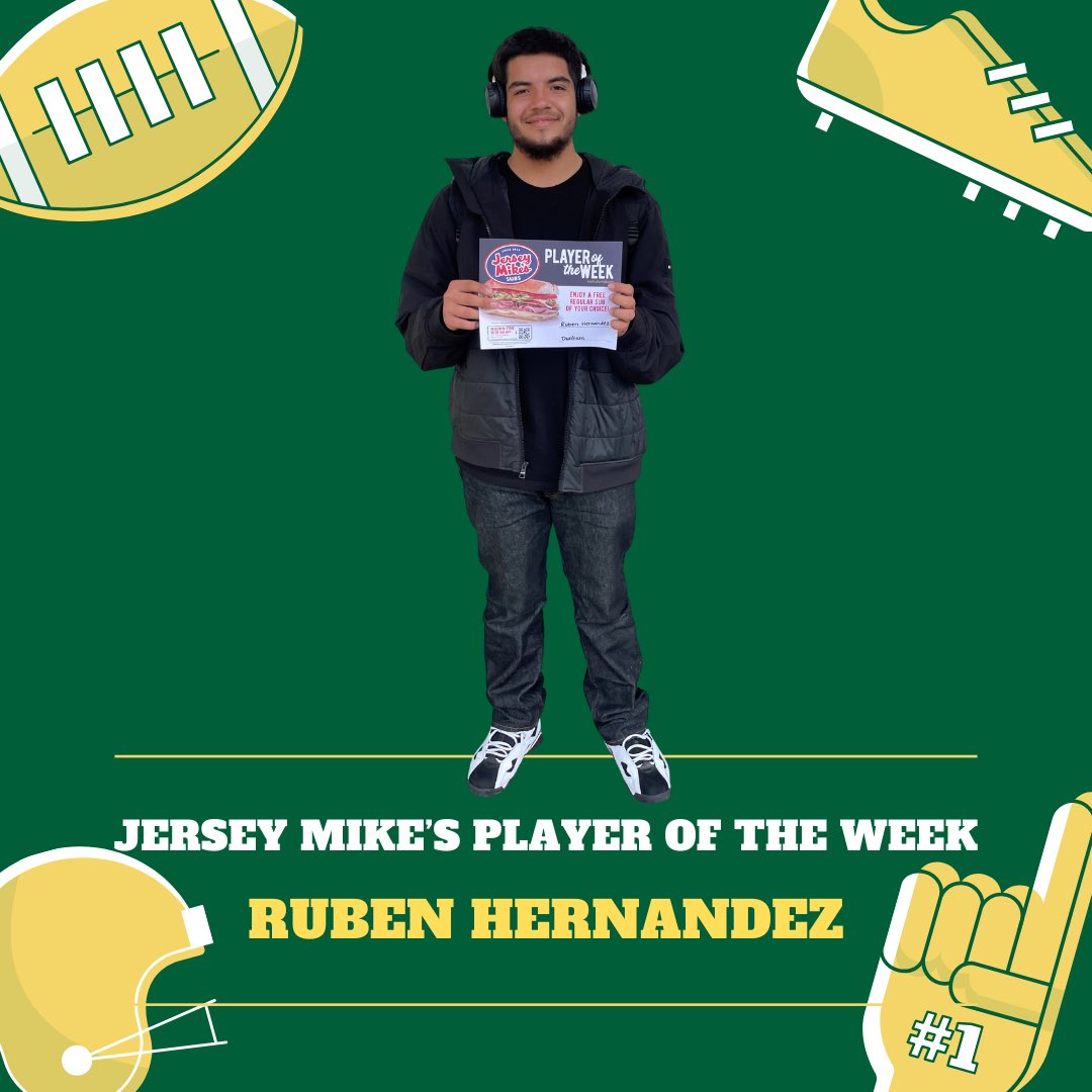 Congratulations to Addison Miller and Ruben Hernandez as our Jersey Mike’s Players of the Week.