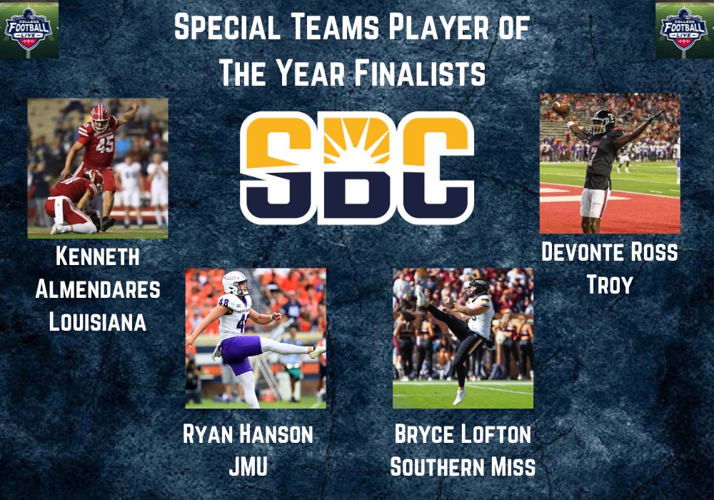 College Football Live finalists for Sun Belt Special Teams Player Of The Year!