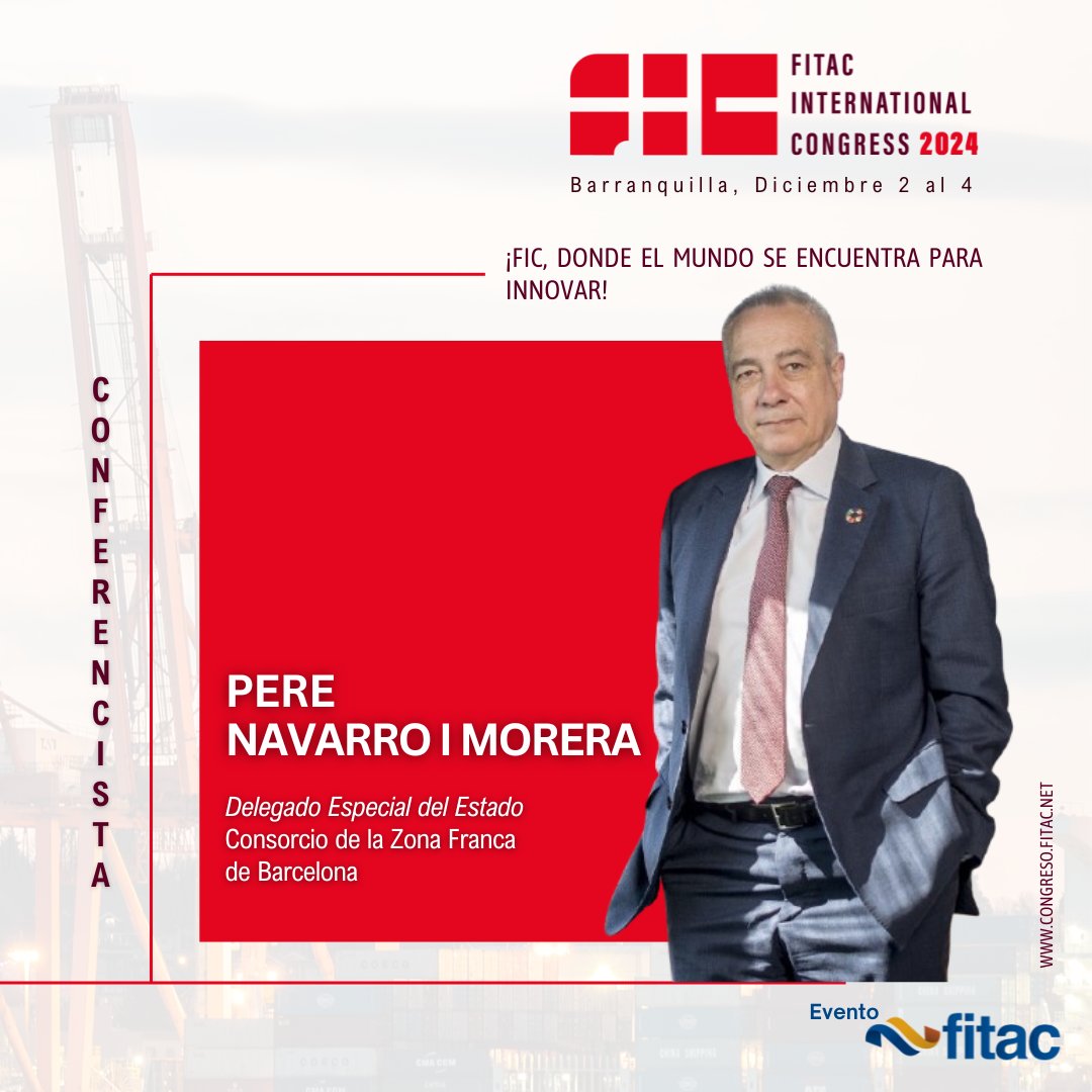 FITACNAL's tweet photo. #eventosfitac | 📣 A demás de vincularse como patrociador oficial de nuestro🔺FIC - Fitac International Congress 2024🔻@ConsorciZF participa con su Delegado Especial del Estado, Pere Navarro I Morera como panelista. 

¡Qué gusto contar con esta magnifica colaboración! https://t.co/Atp30GzMKR