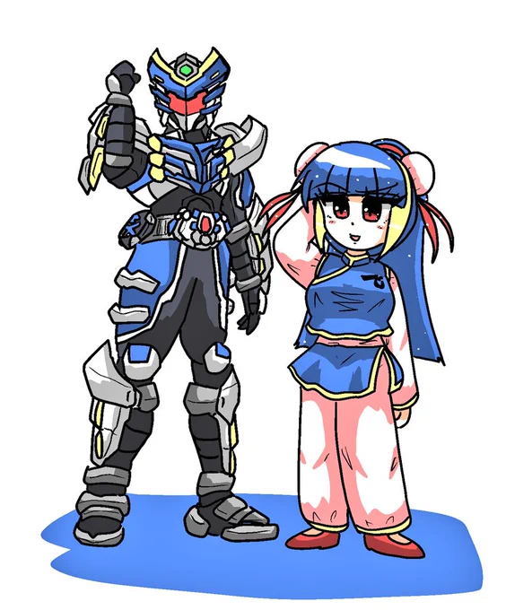 では仕事開始オリキャラ好きすぎるというわけではないけど彩飛影さんに至っては私の好きな要素を詰め込んで描いてるからなんかもう描くだけで満足しちゃうんよねこの中国人鎧甲勇士モチーフも強い 