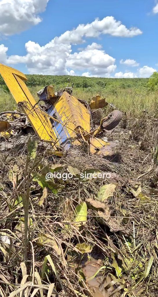 ivancp25's tweet photo. #AccidenteAéreo mortal de un #AirTractor #AT602 (PP-PLR) de "Fama Aviação Agricola", en #Fernandópolis, #Brasil 🇧🇷. Empleados de 1 fábrica de caña de azúcar lo vieron volar en condiciones normales, hasta que inclinó el morro hacia abajo y se estrelló. Falleció su piloto. 14-11-24 https://t.co/7b9aMfejym