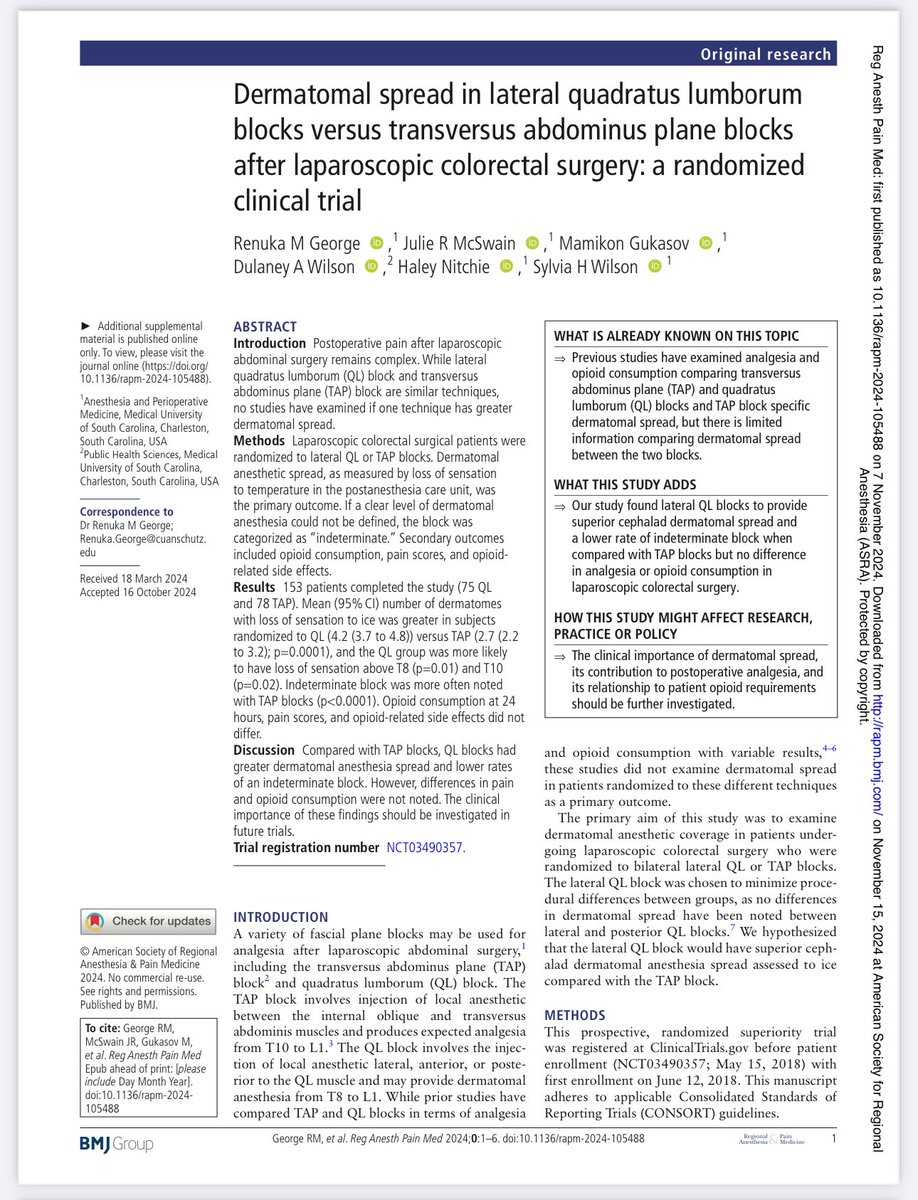 Renuka George MD, FASA (@renukageorge) on Twitter photo Check out our study in RAPM’s latest content! <a href="/SylviaHWilson/">Sylvia Wilson</a> <a href="/Nadia_Hdz_MD/">Nadia Hernandez, MD, FASA</a> <a href="/MUSC_Anesthesia/">MUSC Anesthesia</a> <a href="/CUSOMAnesthesia/">CU Department of Anesthesiology</a> <a href="/dr_melissabyrne/">Melissa Byrne DO MPH FASA</a> <a href="/IyaboMuse/">Iyabo Muse, MD, FASA</a> <a href="/nelkassabany/">Nabil Elkassabany MD MBA MSCE</a> <a href="/KalagaraHari/">🩺 Hari (హరి 🇮🇳) Kalagara</a> <a href="/VeenaGraffMD/">Veena Graff MD, FASRA</a> <a href="/MKwesiKwofie/">Kwesi Kwofie</a> <a href="/ASRA_Society/">ASRA Pain Medicine</a> <a href="/SudiptaSen_MD/">Sudipta Sen, MD, FASA</a> <a href="/RAPMOnline/">Regional Anesthesia & Pain Medicine</a>
rapm.bmj.com/content/early/… Check out our study in RAPM’s latest content! <a href="/SylviaHWilson/">Sylvia Wilson</a> <a href="/Nadia_Hdz_MD/">Nadia Hernandez, MD, FASA</a> <a href="/MUSC_Anesthesia/">MUSC Anesthesia</a> <a href="/CUSOMAnesthesia/">CU Department of Anesthesiology</a> <a href="/dr_melissabyrne/">Melissa Byrne DO MPH FASA</a> <a href="/IyaboMuse/">Iyabo Muse, MD, FASA</a> <a href="/nelkassabany/">Nabil Elkassabany MD MBA MSCE</a> <a href="/KalagaraHari/">🩺 Hari (హరి 🇮🇳) Kalagara</a> <a href="/VeenaGraffMD/">Veena Graff MD, FASRA</a> <a href="/MKwesiKwofie/">Kwesi Kwofie</a> <a href="/ASRA_Society/">ASRA Pain Medicine</a> <a href="/SudiptaSen_MD/">Sudipta Sen, MD, FASA</a> <a href="/RAPMOnline/">Regional Anesthesia & Pain Medicine</a>
rapm.bmj.com/content/early/…