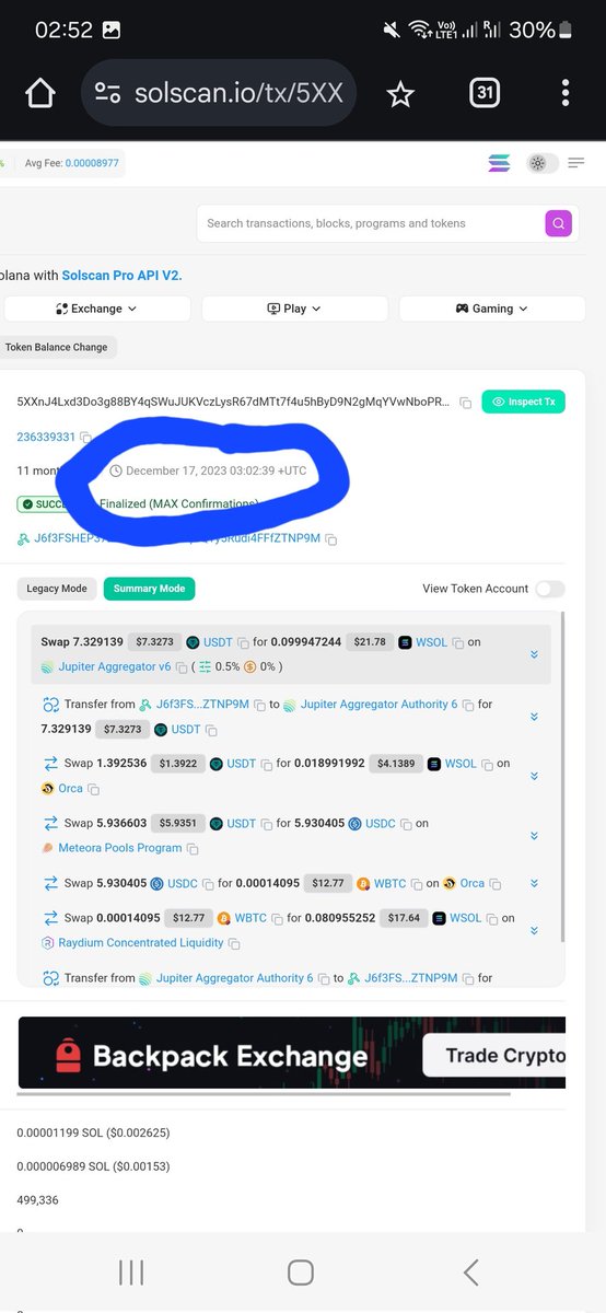 isaz65415's tweet photo. Why #KENDROOK LOMER? 

https://t.co/xh6pNkWPdc

Through the above video, you can see the Phantom CEO swapping 7.329139 USDT for SOL on 17 December 2023. 🤝

And if you look at the attached picture, you can see exact transfer 7.329139 USDT in 17 December 2023. https://t.co/Chabaad0lZ
