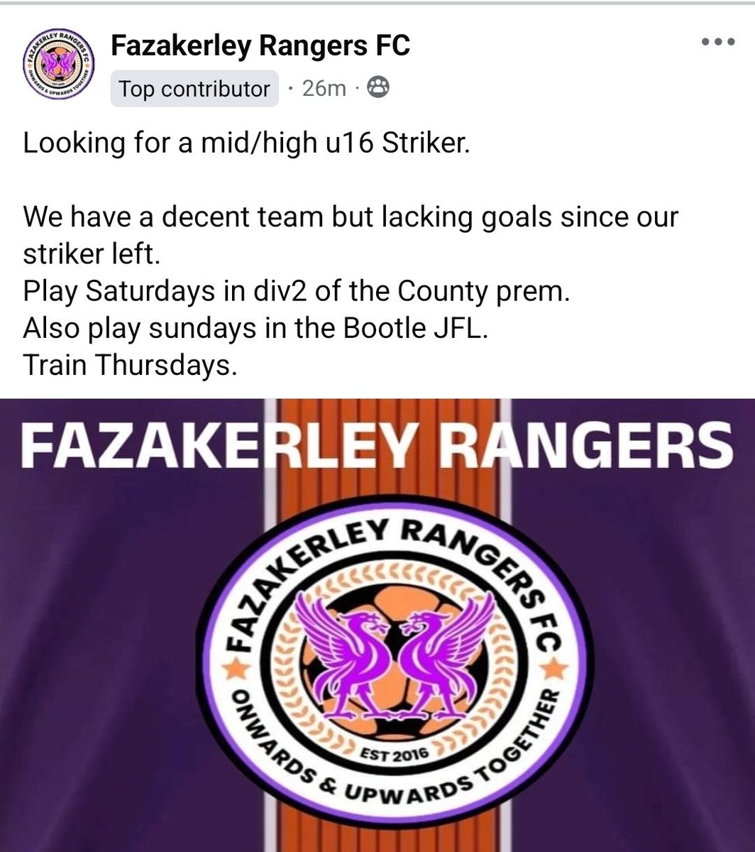 Fazakerley Rangers U16 (24/25) (@fazrangersu14) on Twitter photo 