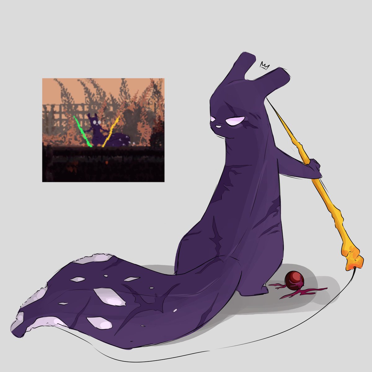GENO_OMG's tweet photo. #Rainworld spearmaster but how they look in my game https://t.co/l8sMoBLQMR