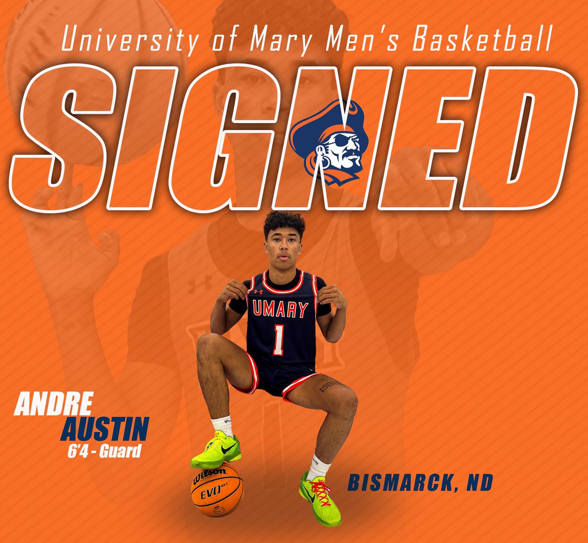 UMary Men's Bball (@umarymensbball) on Twitter photo We are excited to officially welcome our hometown guy, Andre Austin to the Marauder Family!!
🔹6’4 - PG
📍Bismarck High School
Welcome <a href="/andreaustin01/">Andre Austin</a>
#ForTheShip We are excited to officially welcome our hometown guy, Andre Austin to the Marauder Family!!
🔹6’4 - PG
📍Bismarck High School
Welcome <a href="/andreaustin01/">Andre Austin</a>
#ForTheShip