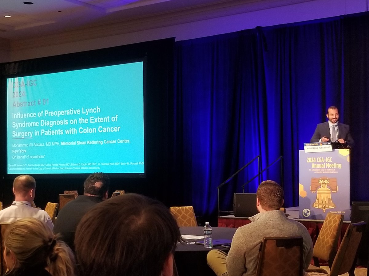 EdEsplin's tweet photo. 'Influence of Preoperative #LynchSyndrome Diagnosis (i.e. #GermlineTesting) on the Extent of Surgery in #Patients w/ #ColonCancer' @abbassmohd @MSKCancerCenter w/ @Invitae @Labcorp @CGAIGC #CGAIGC24 

48% of #CRC #patients w/ #LS on #genetictesting pre-surgery had total colectomy

19% of #CRC #patients w/ #LS on #genetictesting post-surgery had total colectomy

#Universal presurgical #germlinetesting for all #patients w/ #CRC 

#access #reducedisparities #precisionsurgery #precisionmedicine #precisiontherapy #clinicaltrials #precisionprevention