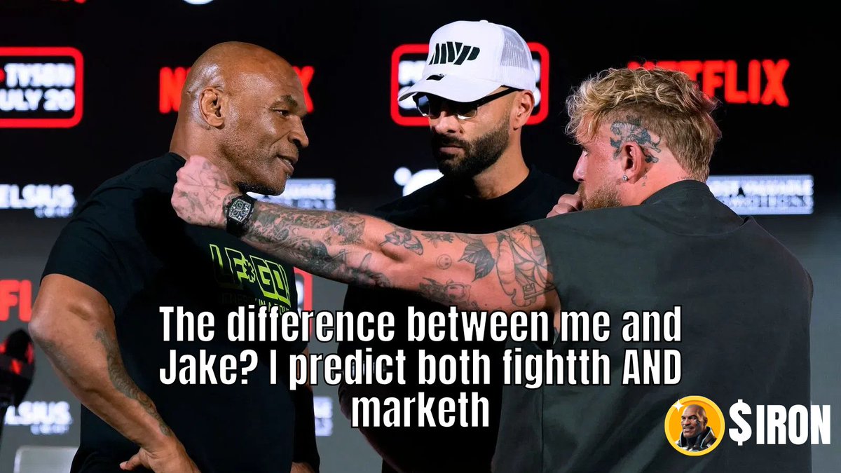 CryptoxAI123's tweet image. $IRON: Built Different, Built Stronger

#MikeJake #PaulTyson #MikeTysonVsJackPaul #MemesAI #Memecoin2024