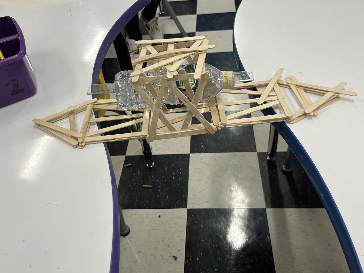 MsPepeLibrarian's tweet image. Fifth grades @s4_belleville &amp;amp; @S3_Belleville finished their bridge construction and testing phase! I’m so happy to report that all bridges were durable enough! #STEMeducation #engineeringdesign @missmacbps