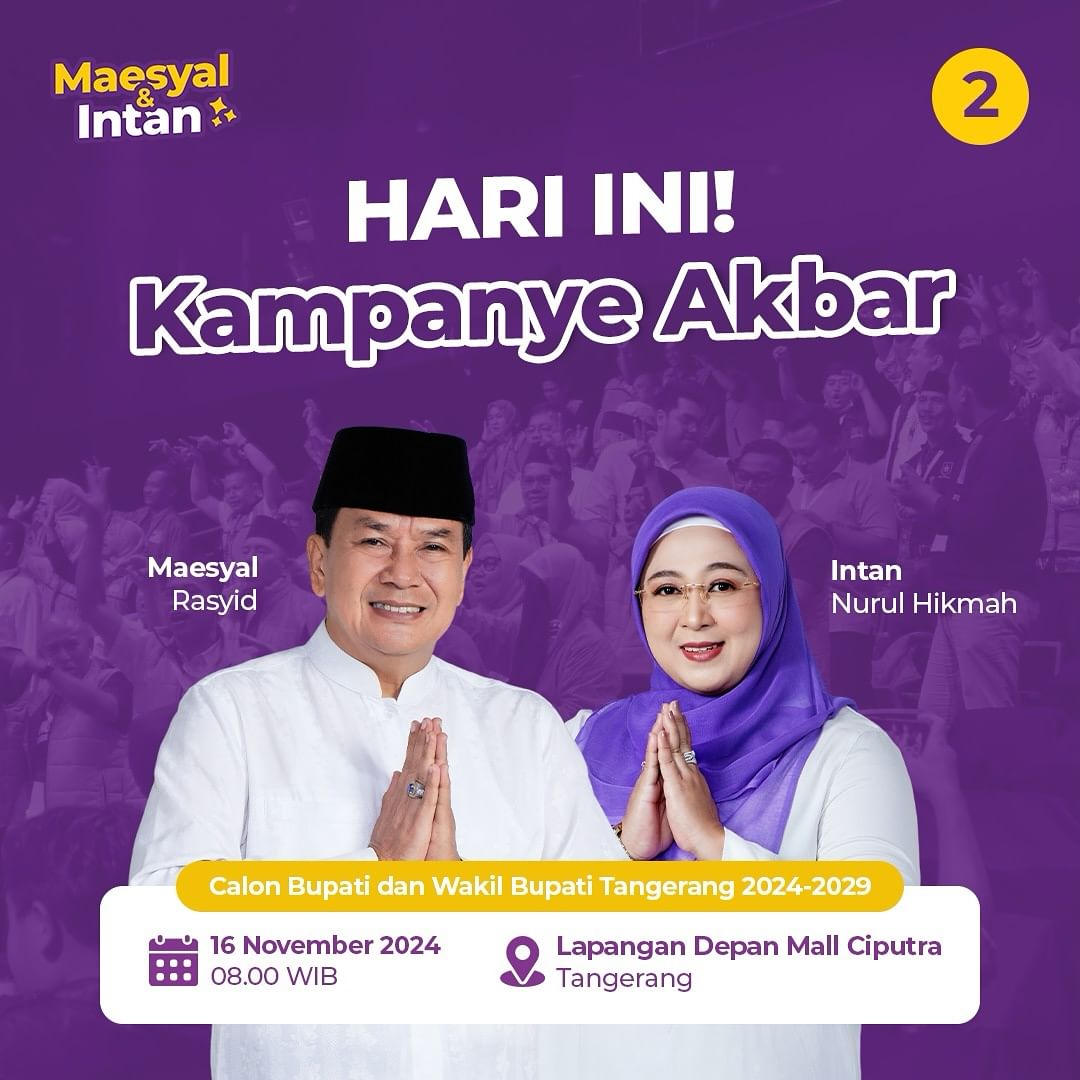 Intancenter's tweet photo. D'Masiv, Raffi Ahmad,Charly,Tara, Marsel,Celine, Autel, Ria Ricis Hadir 🔥 HARI INI, HARI INI BANGET📷  Kampanye Akbar Pasangan 02 📷#miketyson #styout #fauci #rumput #prabowo #RFKJr #pagiii #oklahoma #arab #kabupatentangerang https://t.co/1ut9cnU4pa